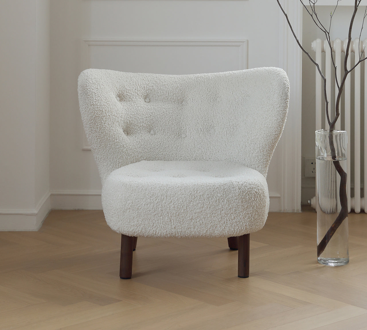 Nordic single sofa chair living room sherpa leisure chair designer modern simple lazy chair
