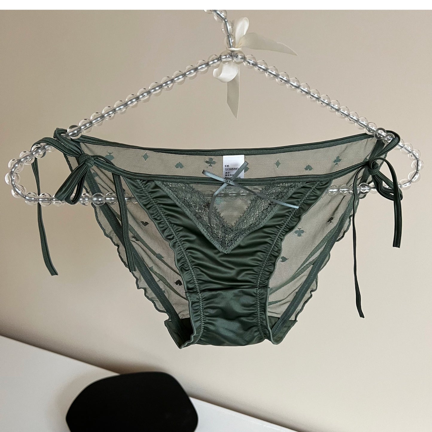 French luxury satin lace briefs