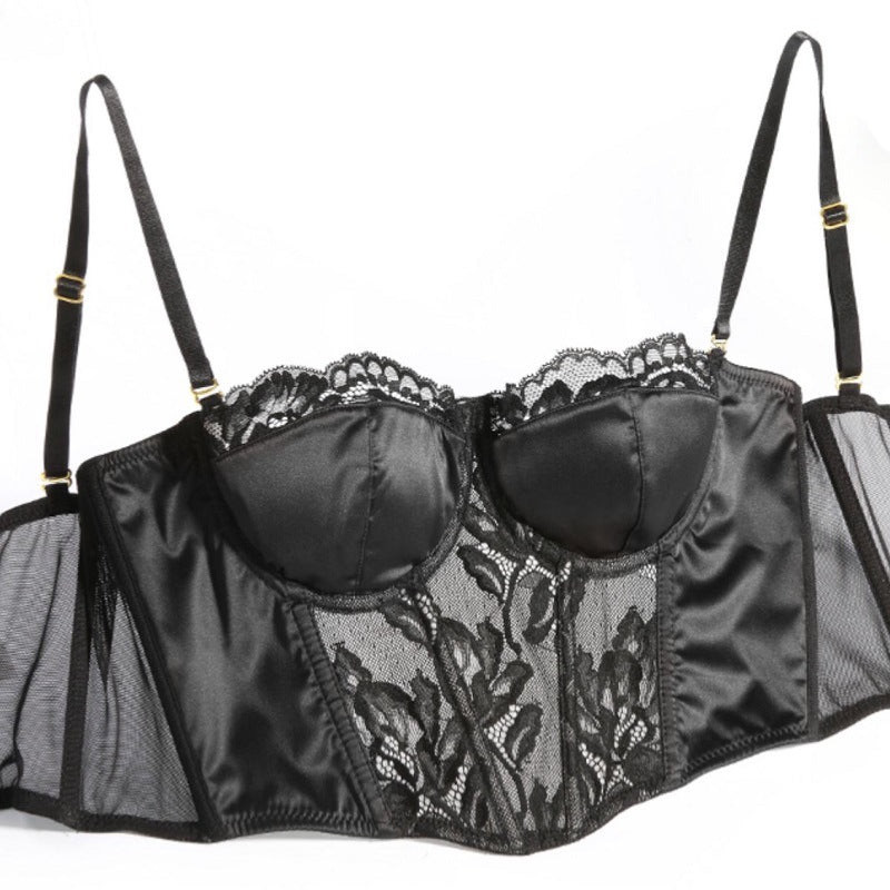 European and American sexy fishbone sling short style with chest pad lace suit inner chest