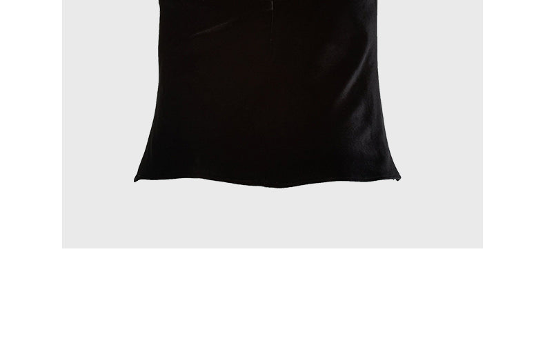 Black velvet short camisole