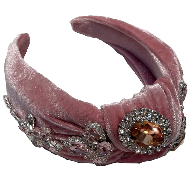 Bohemian style velvet diamond-encrusted high-end hairband for ladies