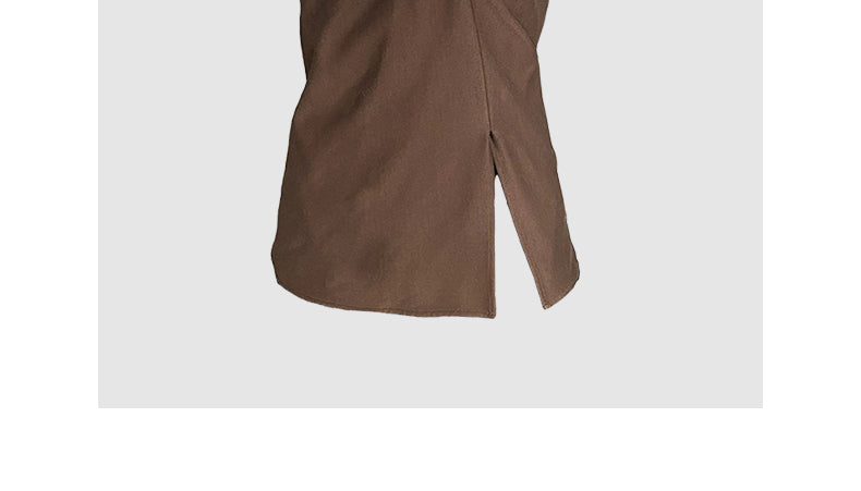 French halter neck suit dress for ladies, retro two-piece suit