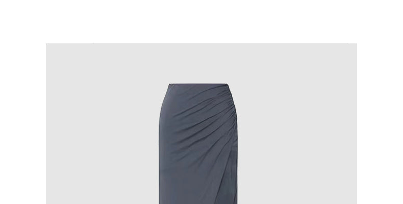 Gray top + long skirt set