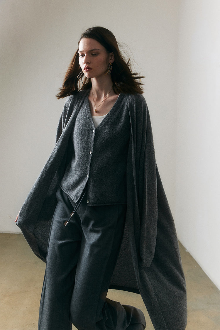 Custom spun fine yak cashmere three-piece set