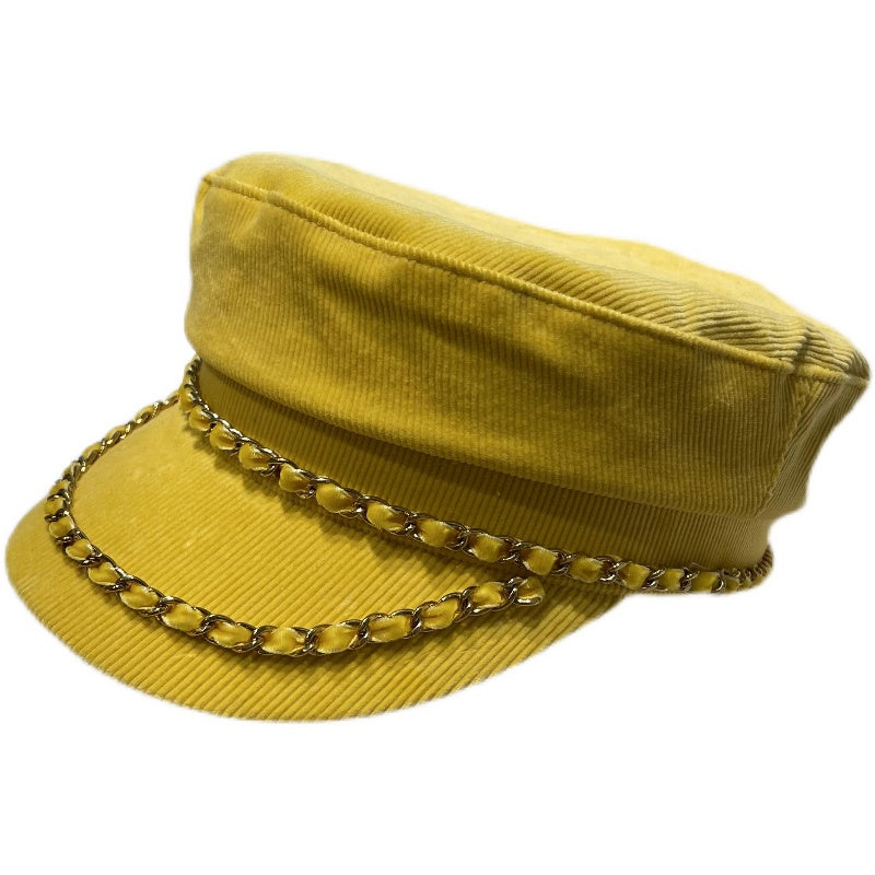 Corduroy versatile newsboy hat