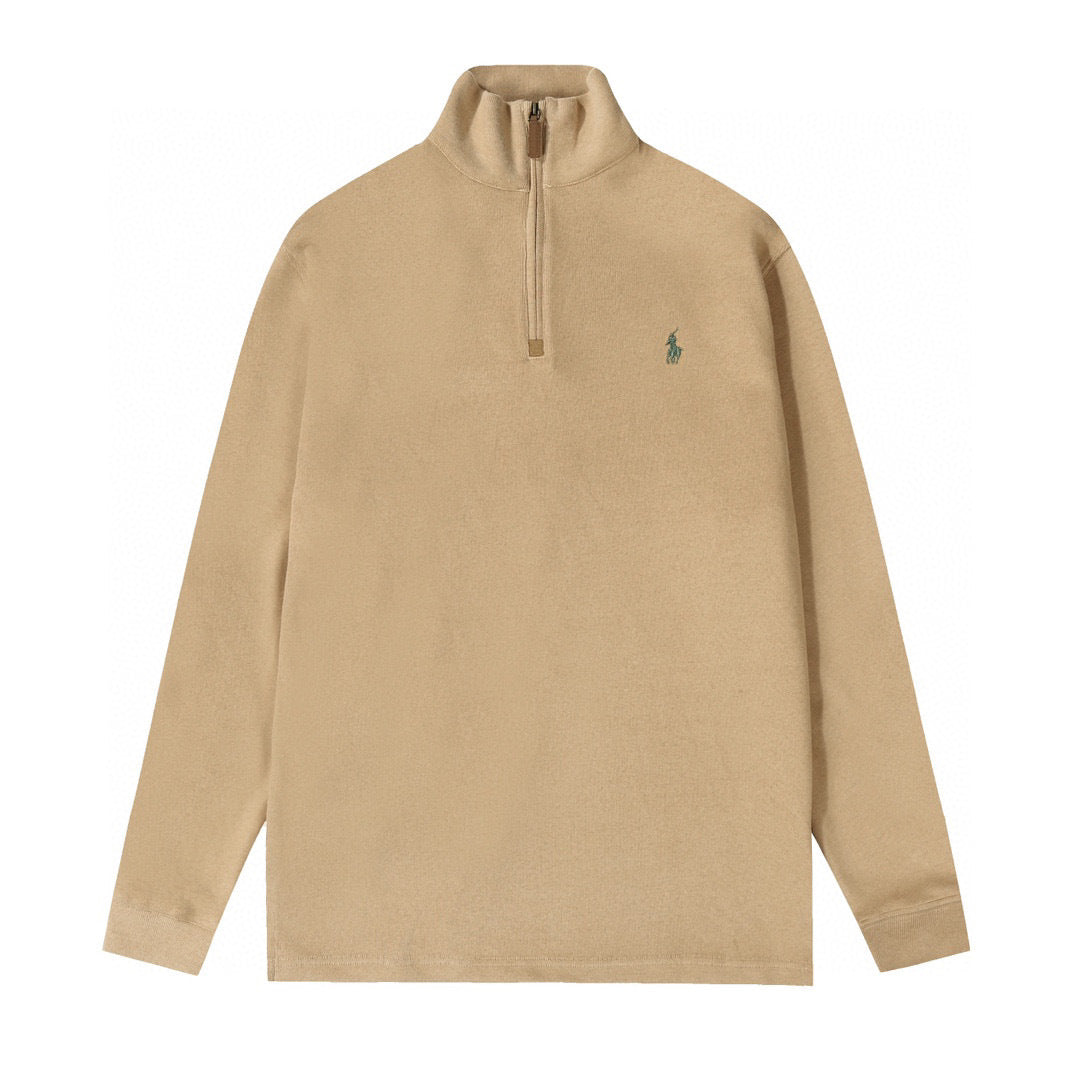 Embroidered half-zip sweatshirt