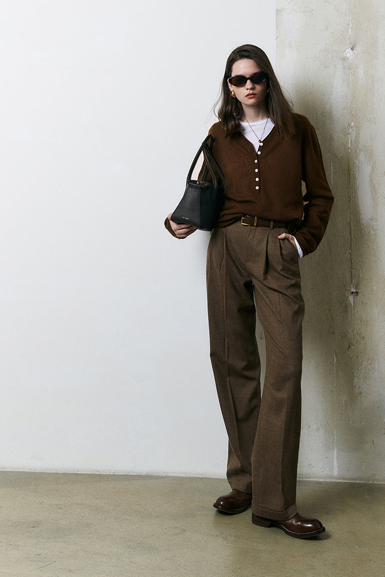 Custom spun fine yak cashmere three-piece set