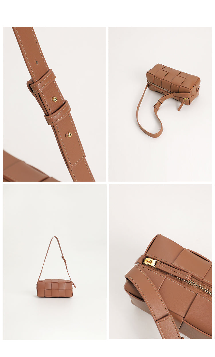 Genuine Leather Mini Crossbody Handbag