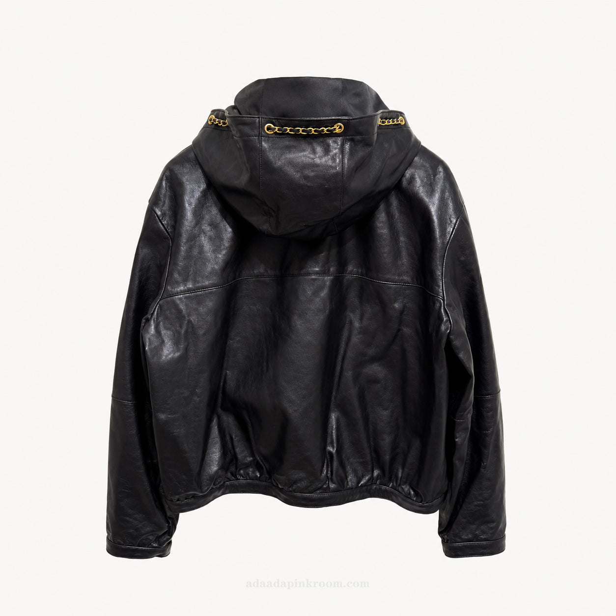 Hooded Leather-Look Jacket