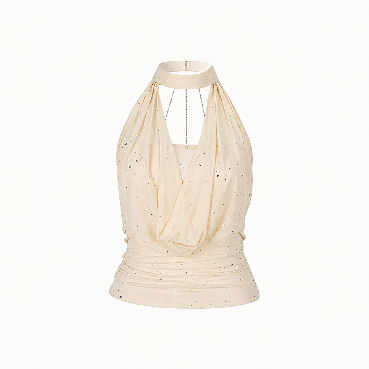 EMBELLISHED HALTER TOP