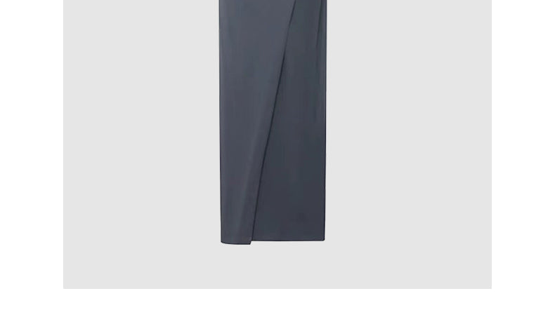 Gray top + long skirt set