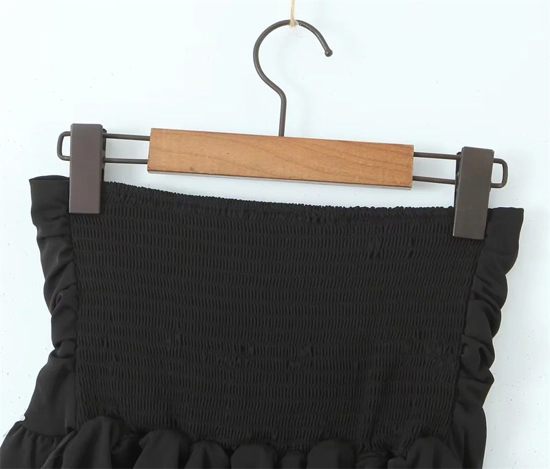 Slim fit chiffon bow bandeau top