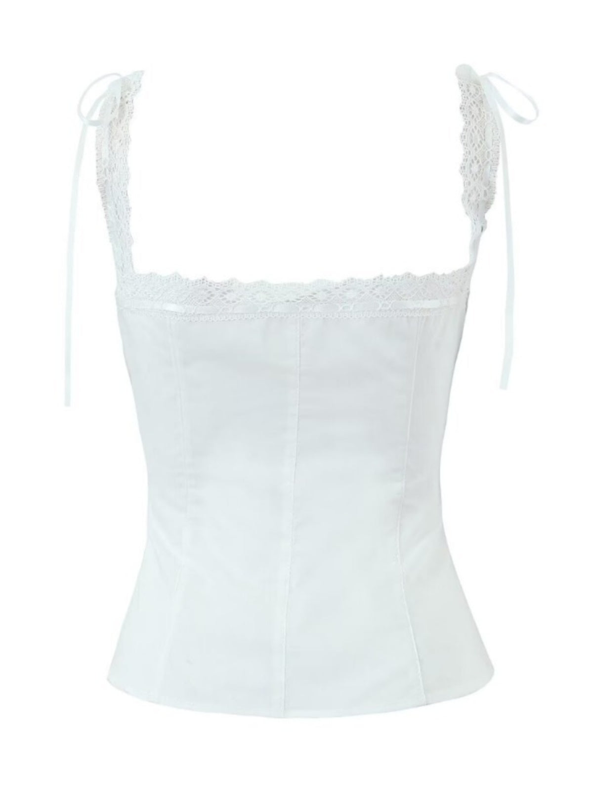 Tie bow lace slim waisted short camisole