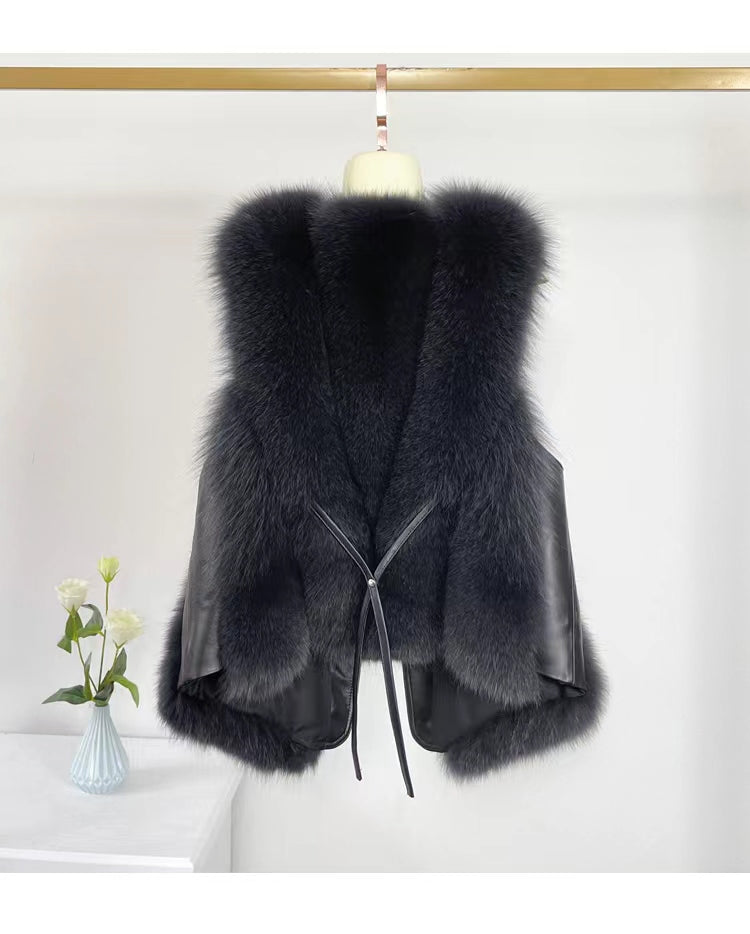 Short fur vest