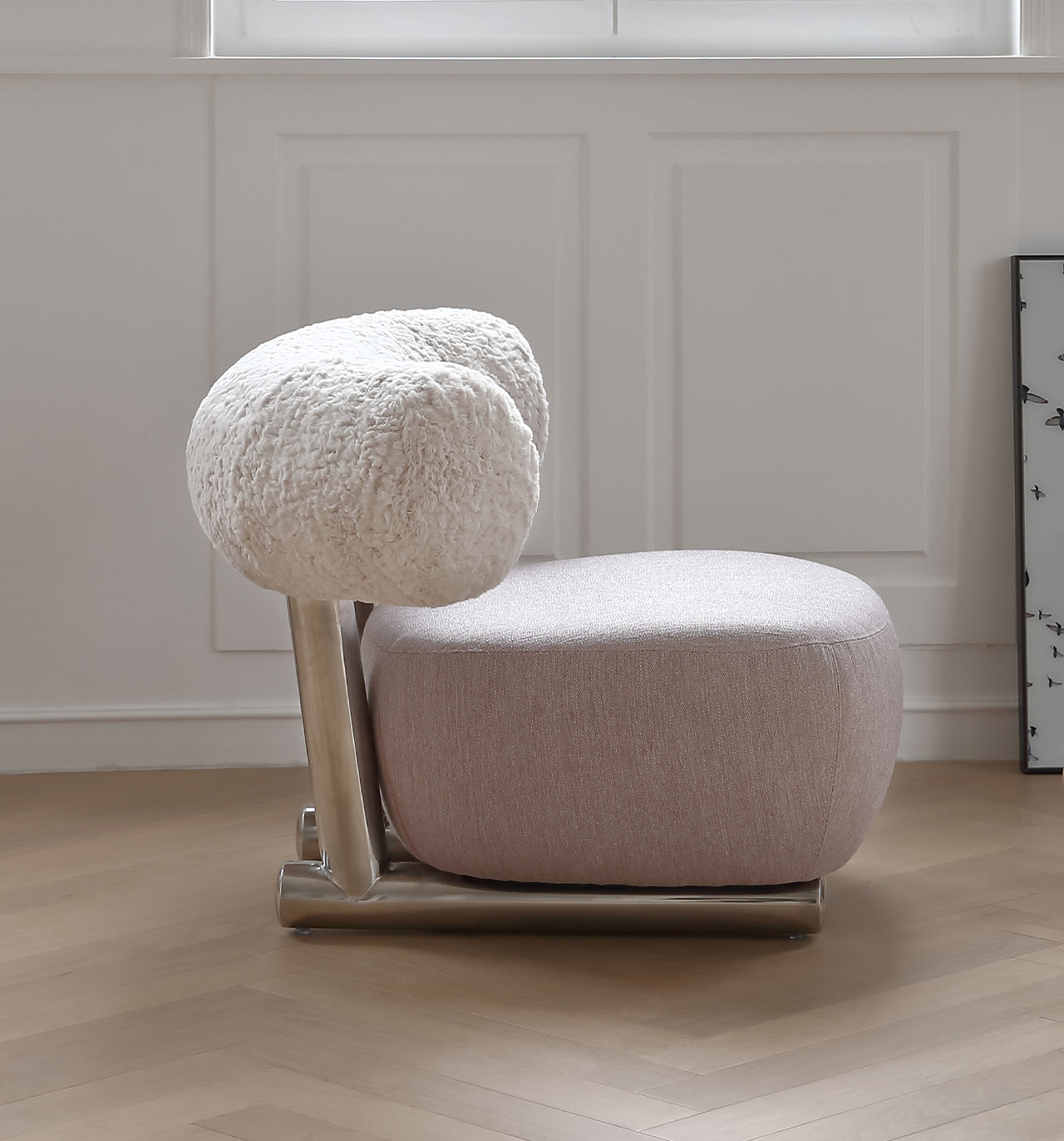 Sleigh chair Nordic modern minimalist designer sherpa single sofa chair leisure chair