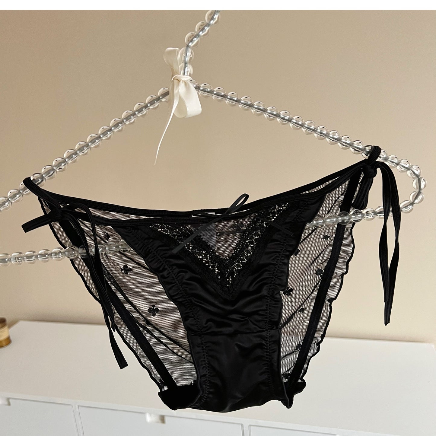 French luxury satin lace briefs