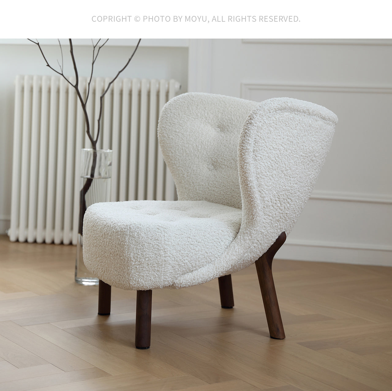 Nordic single sofa chair living room sherpa leisure chair designer modern simple lazy chair