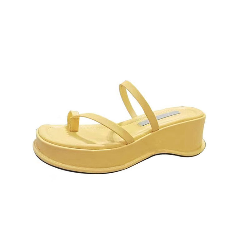 Fairy style platform flip-flops beach slippers