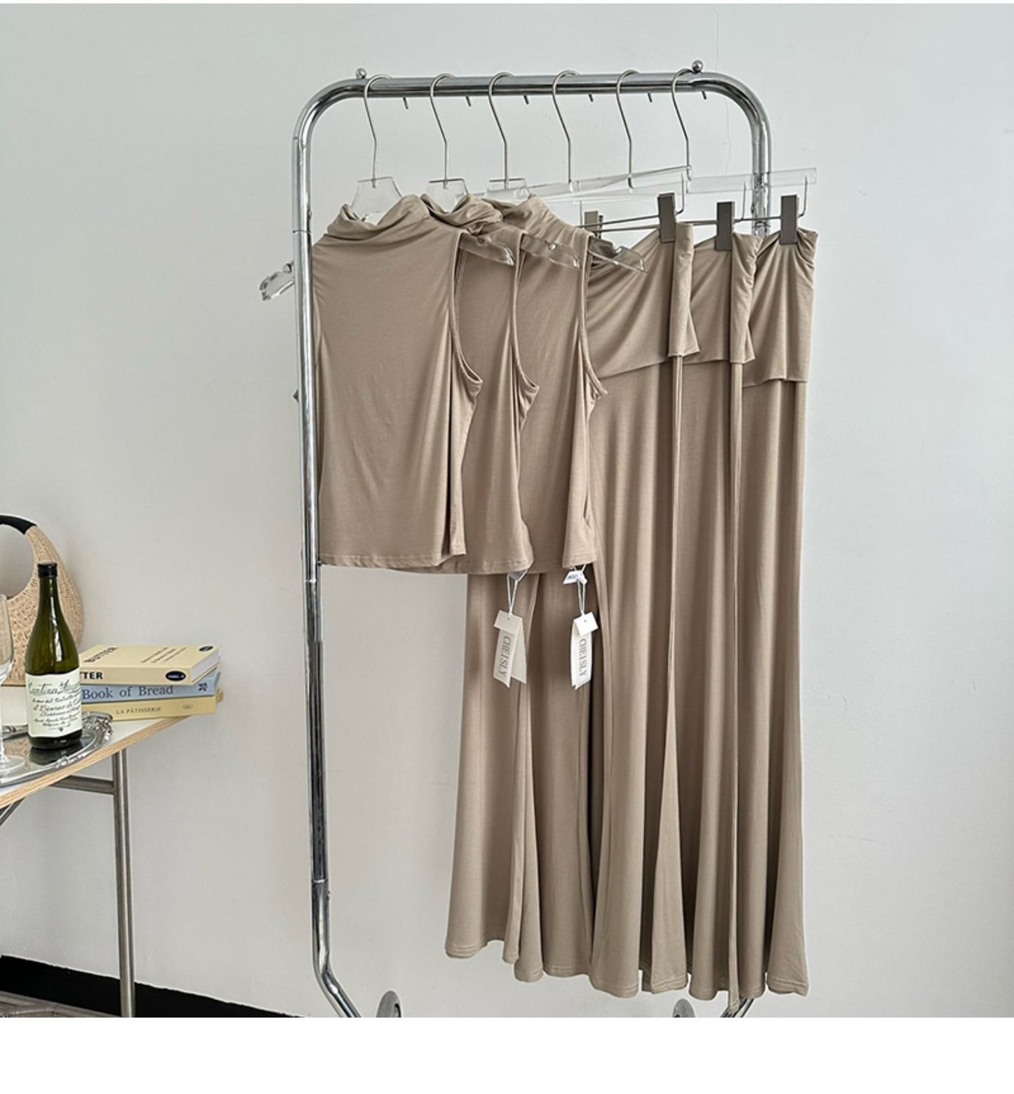 Sleeveless Slim Tank Top Hot Girl Low Waist Flare Pants Set Two-piece Set