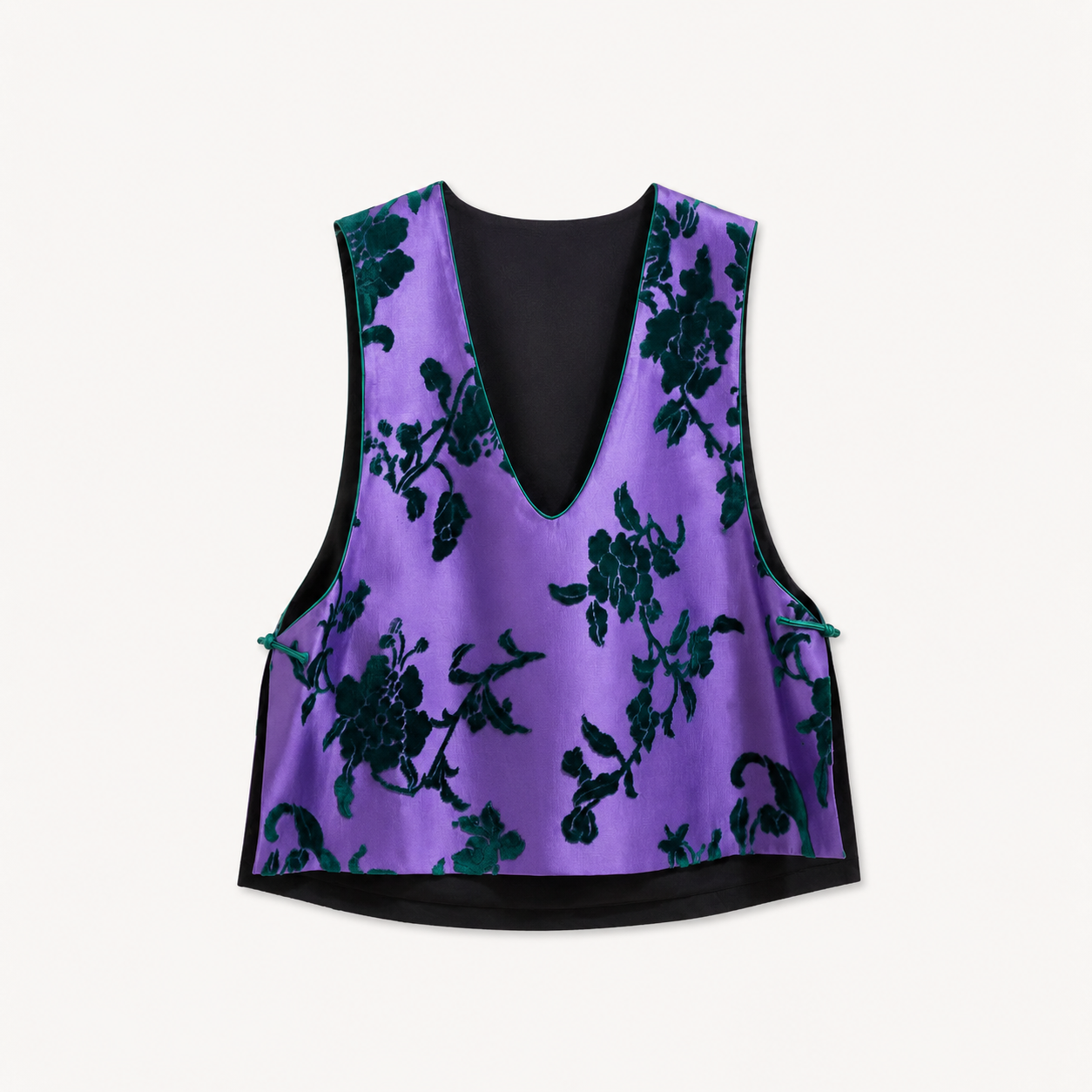 Mulberry Silk Jacquard Vest