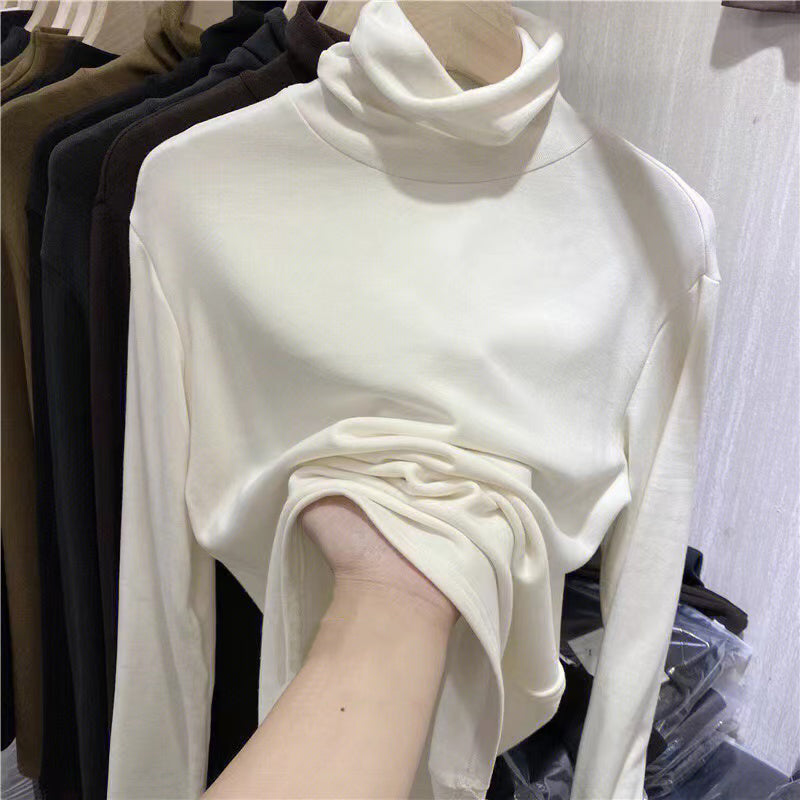 Long-sleeved T-shirt white top