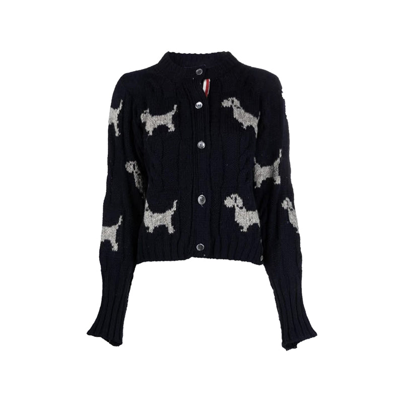 Black knitted cardigan