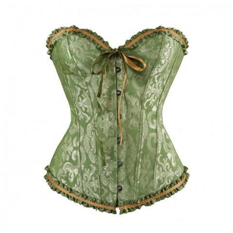Ballet girl bow retro corset tight palace strap fishbone bra
