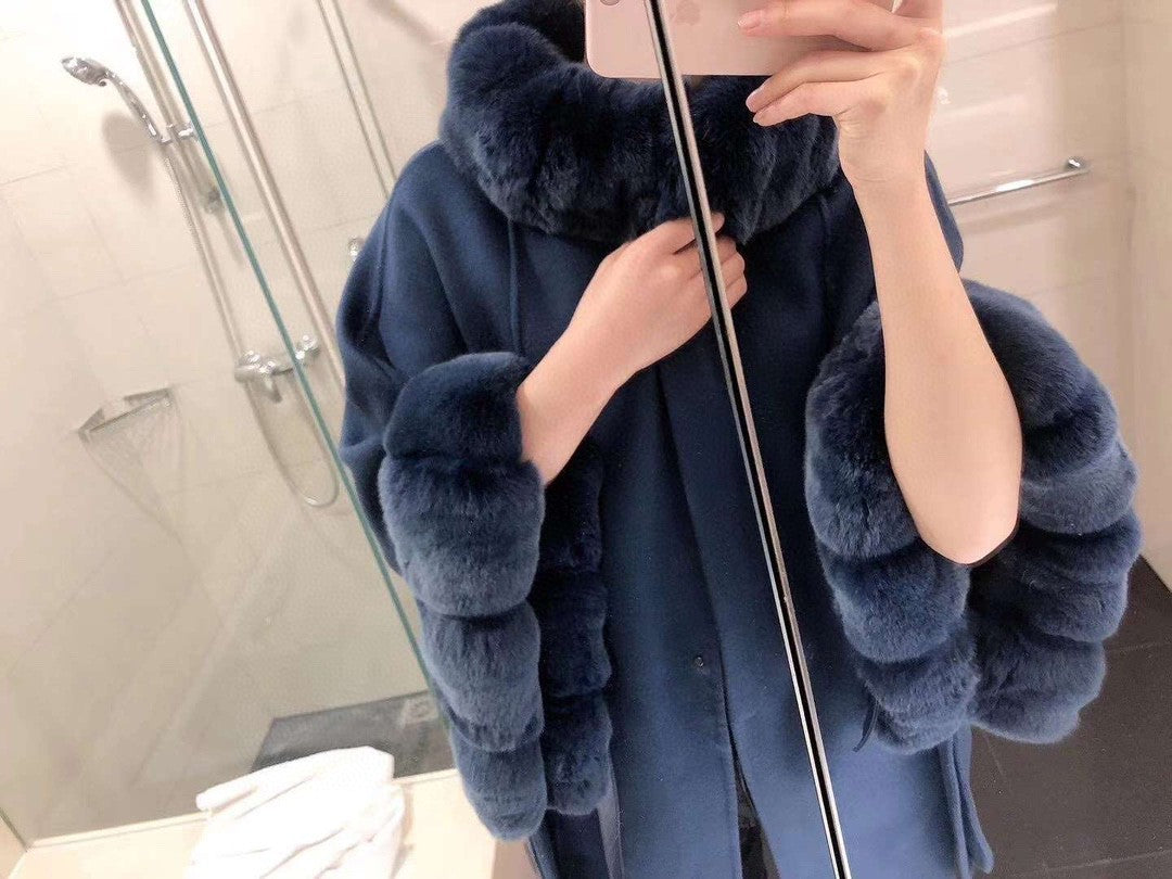Cashmere cape coat