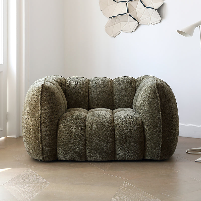 Pumpkin single sofa designer living room single casual Nordic retro fabric lazy sofa