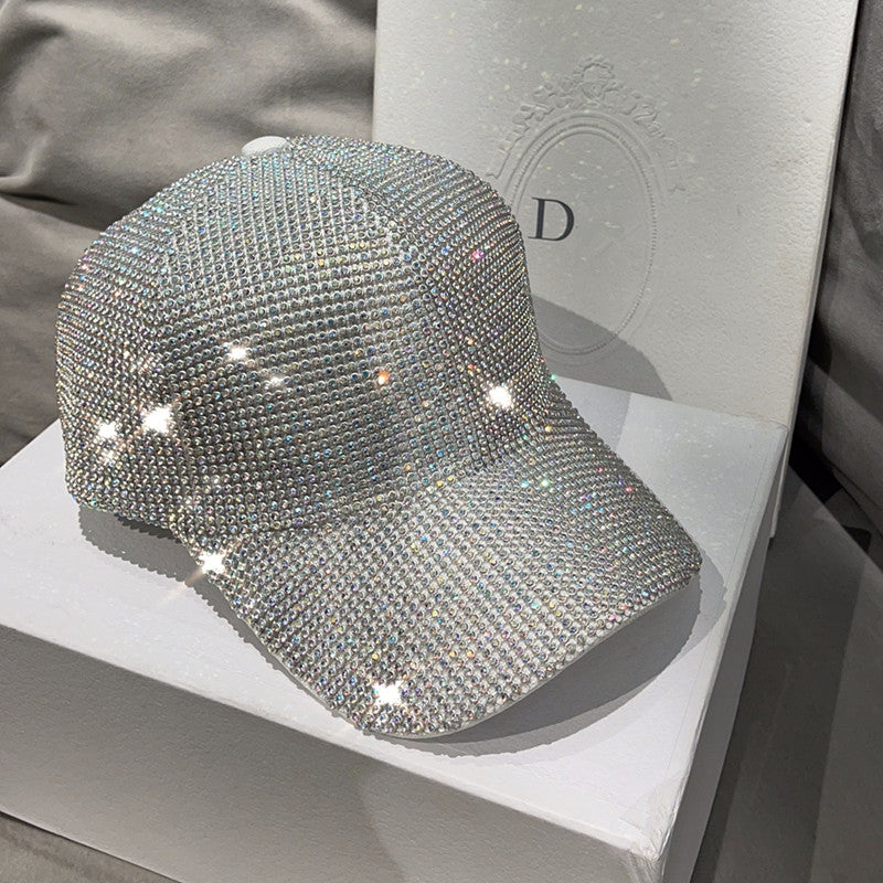 Versatile and stylish diamond-encrusted sunhat