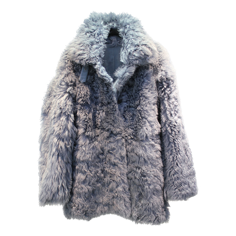 Spanish Tuscan sheepskin one-piece lapel jacket