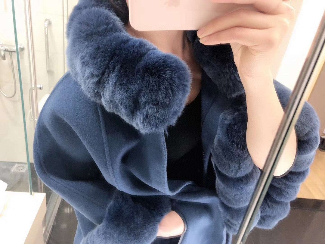 Cashmere cape coat