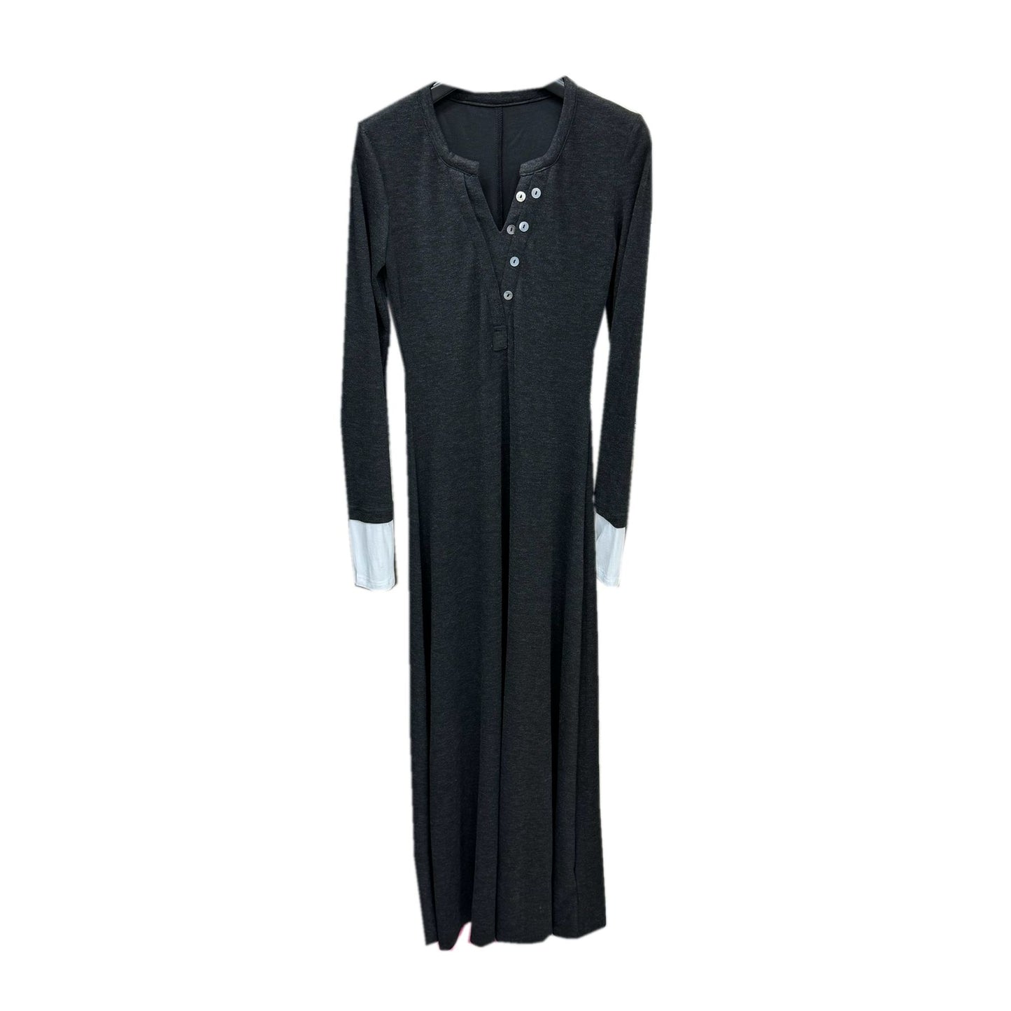 Round neck long sleeve knitted dress
