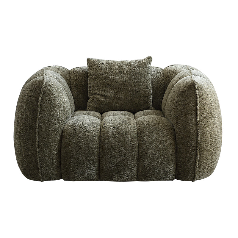 Pumpkin single sofa designer living room single casual Nordic retro fabric lazy sofa