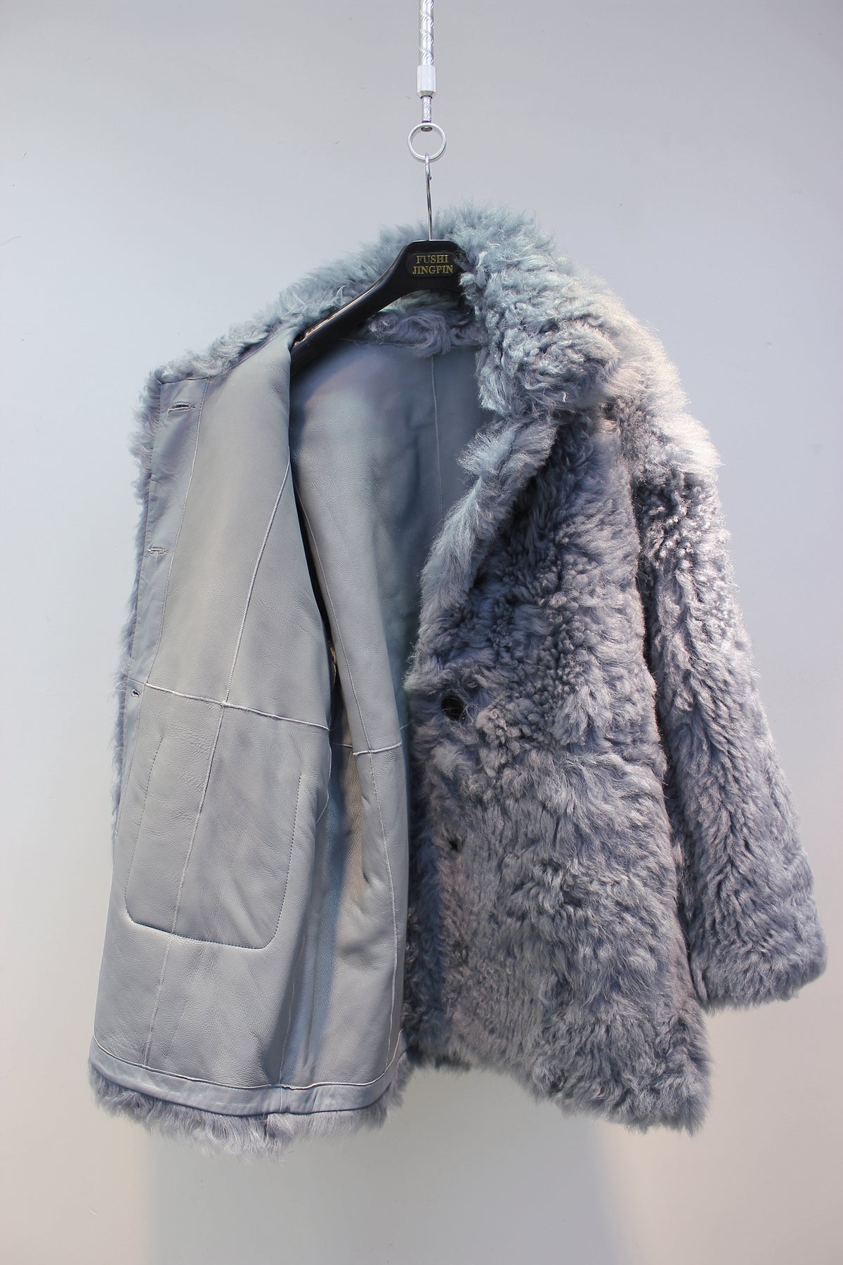 Spanish Tuscan sheepskin one-piece lapel jacket