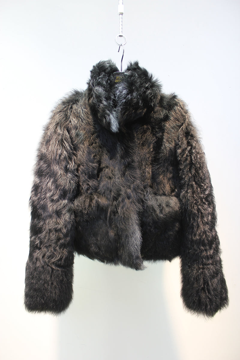 High-quality non-shedding soft Hu Sheep lambskin fur coat