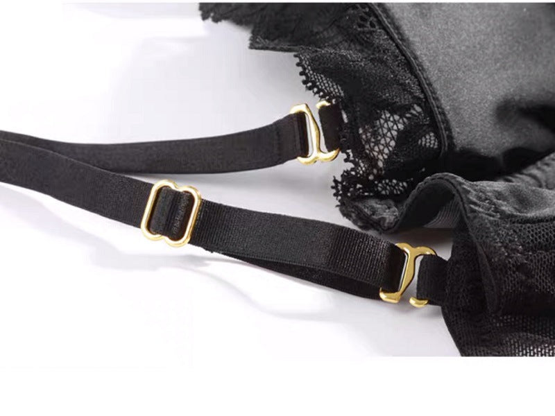 European and American sexy fishbone sling short style with chest pad lace suit inner chest
