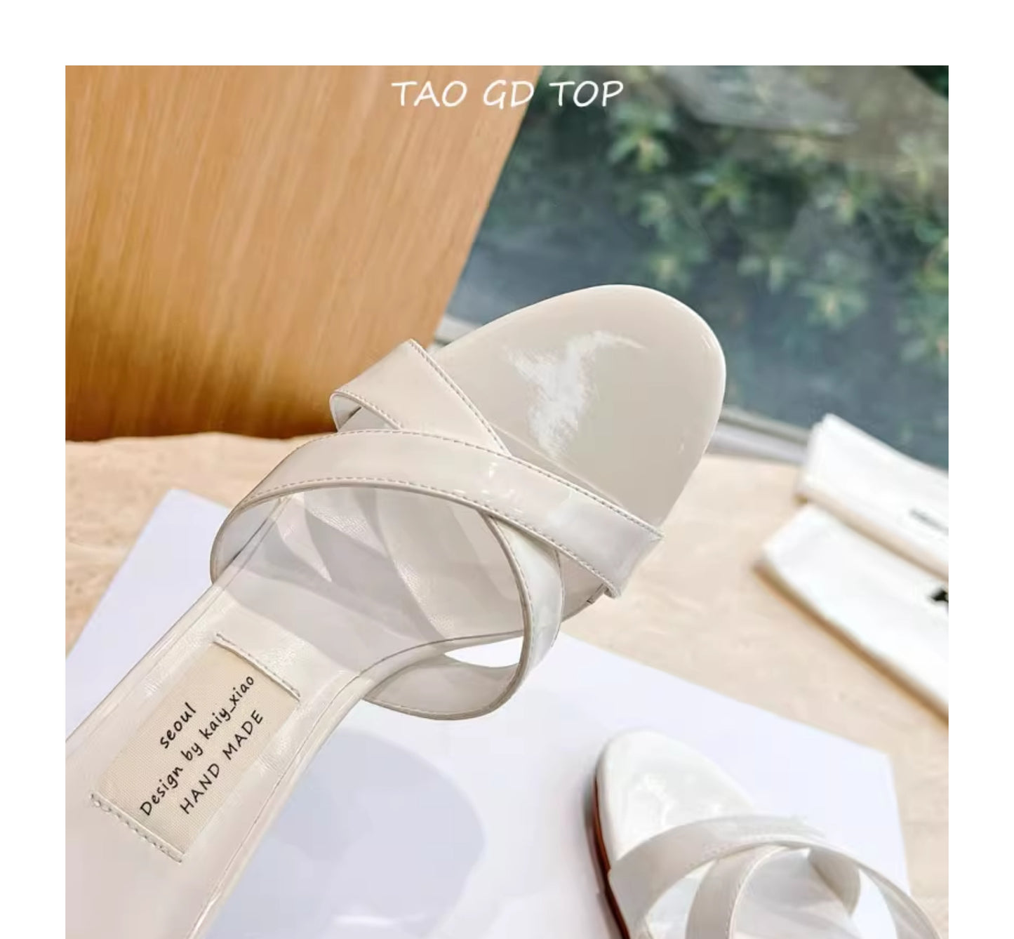Women's cross strap french stiletto sandals
