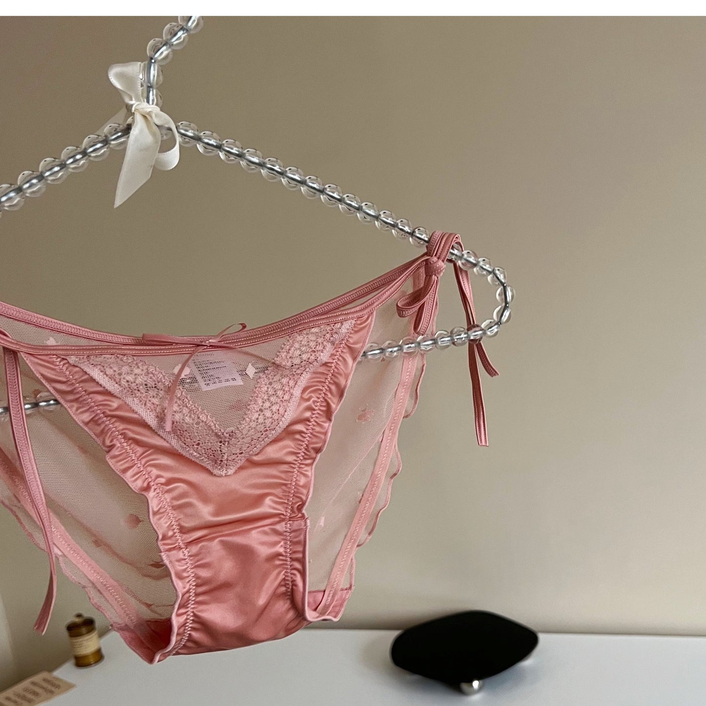 French luxury satin lace briefs
