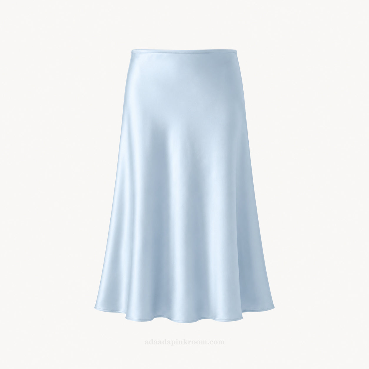 SATIN MIDI SKIRT