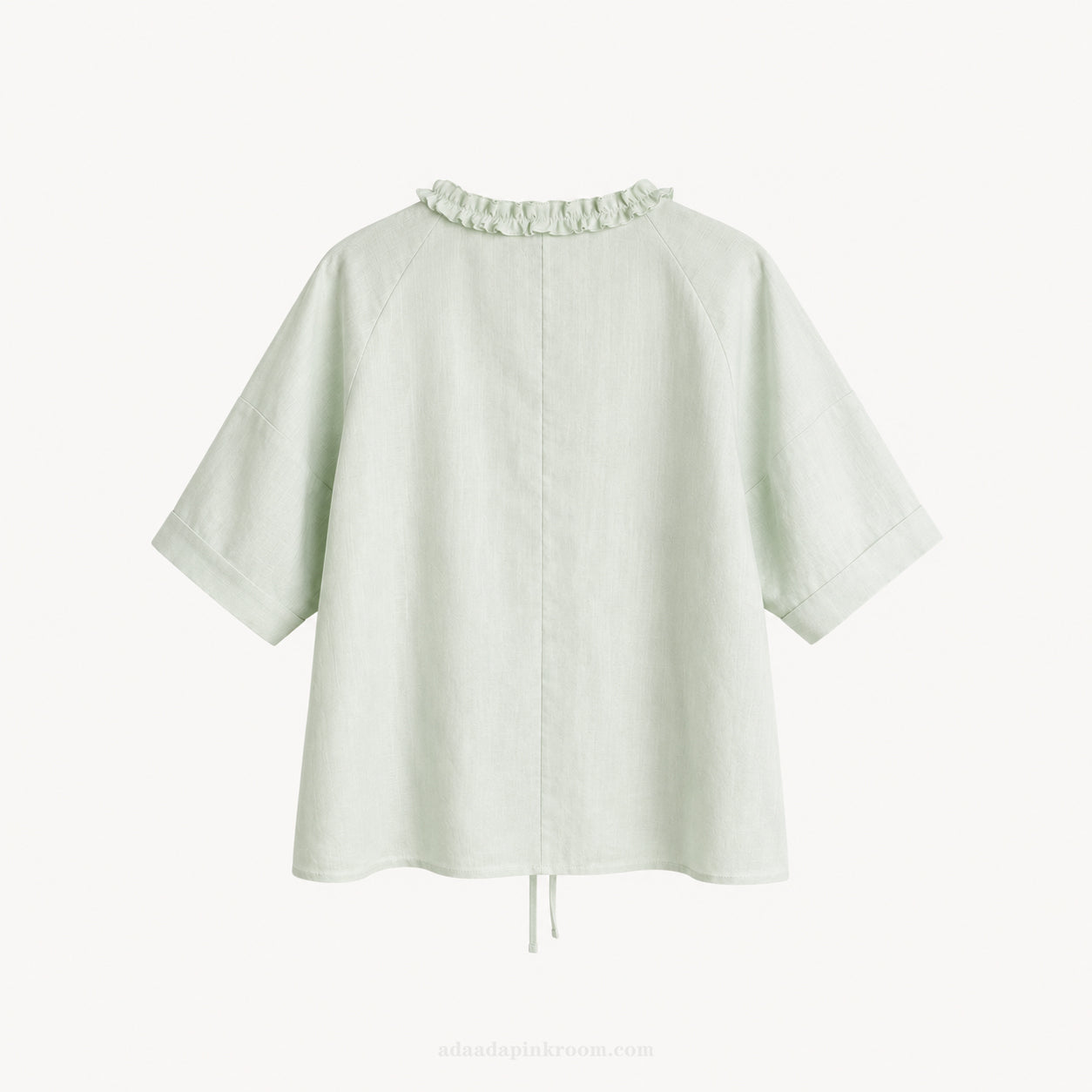 Ruffled Tie-Neck Top