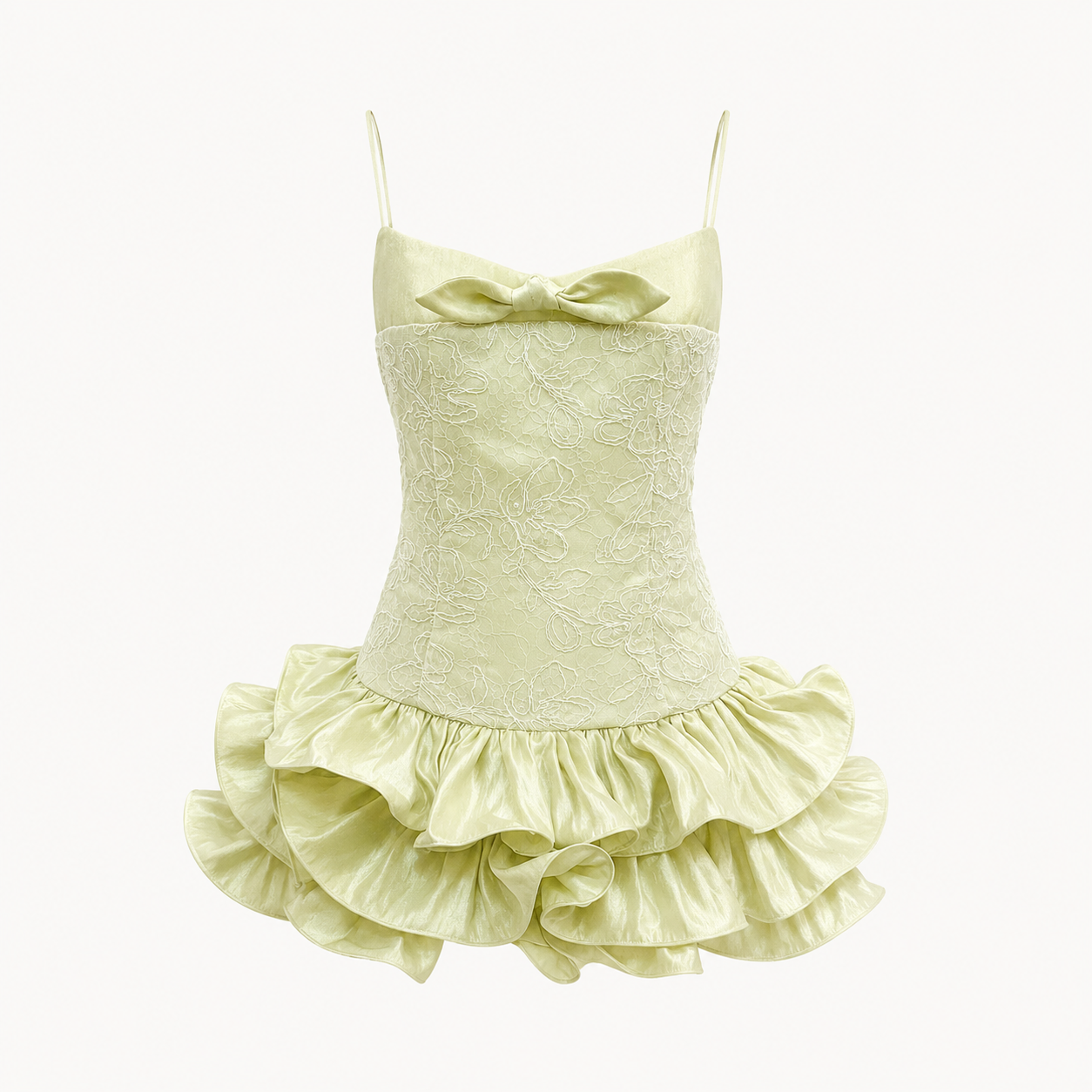 Bow Detail Ruffled Cami Top