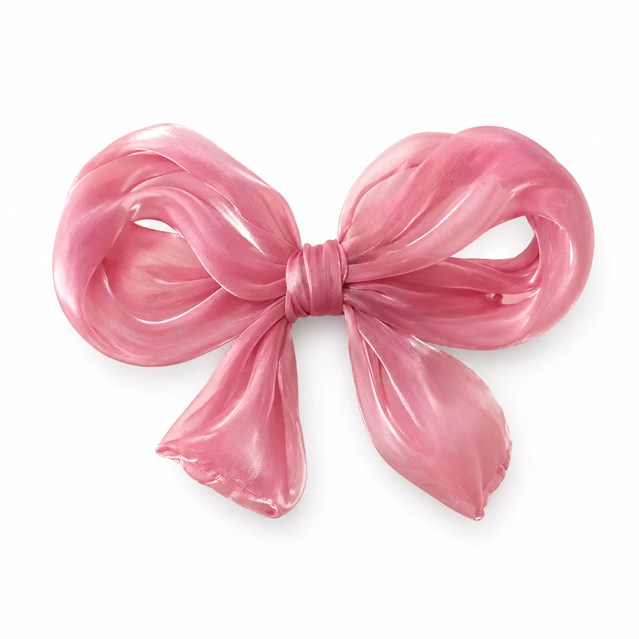 Bow Clip in Strawberry Taffy