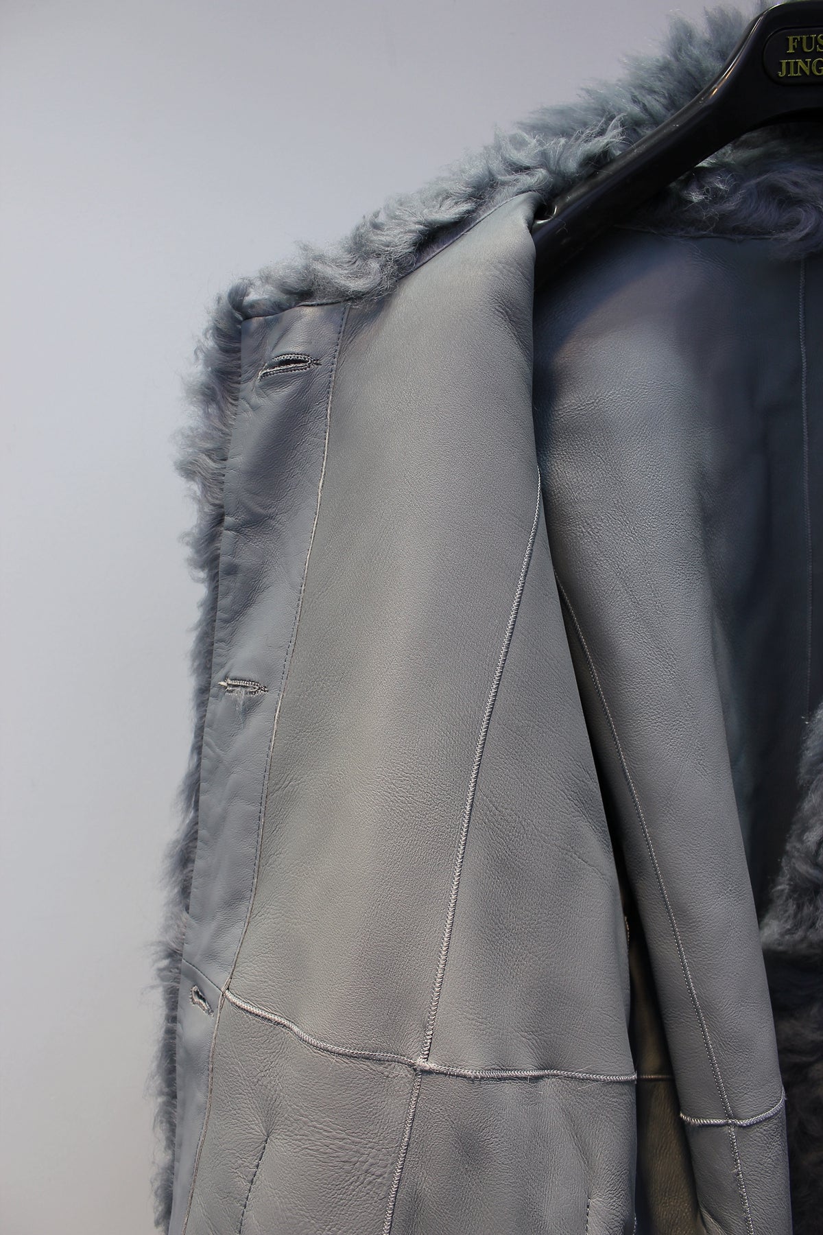 Spanish Tuscan sheepskin one-piece lapel jacket