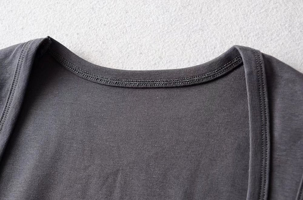 Black and white short square neck slimming wide shoulder strap top