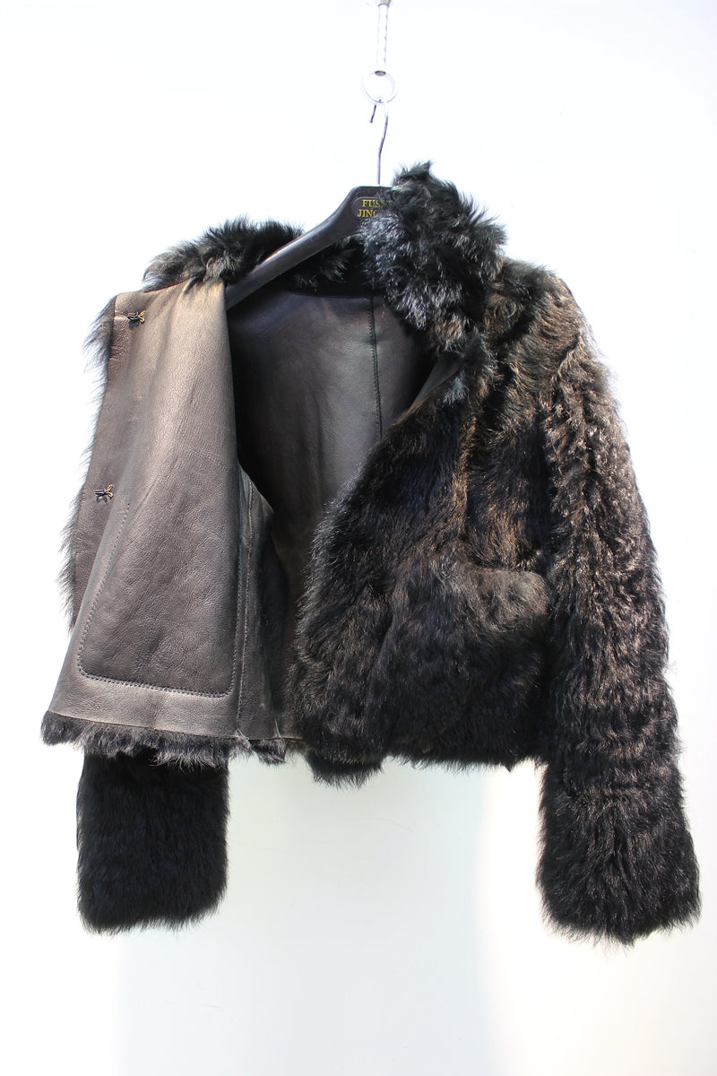High-quality non-shedding soft Hu Sheep lambskin fur coat
