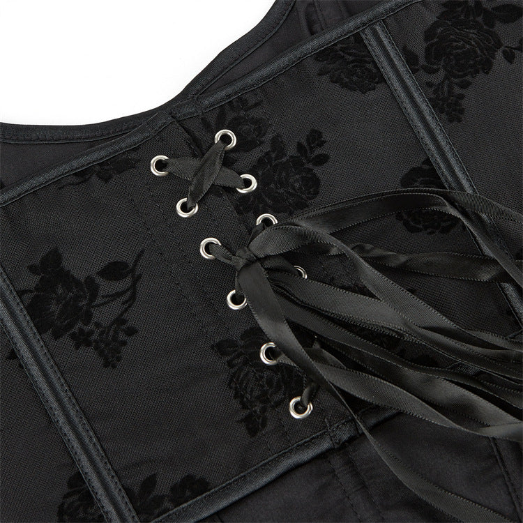 European and American halter neck fishbone corset waist backless inner sling