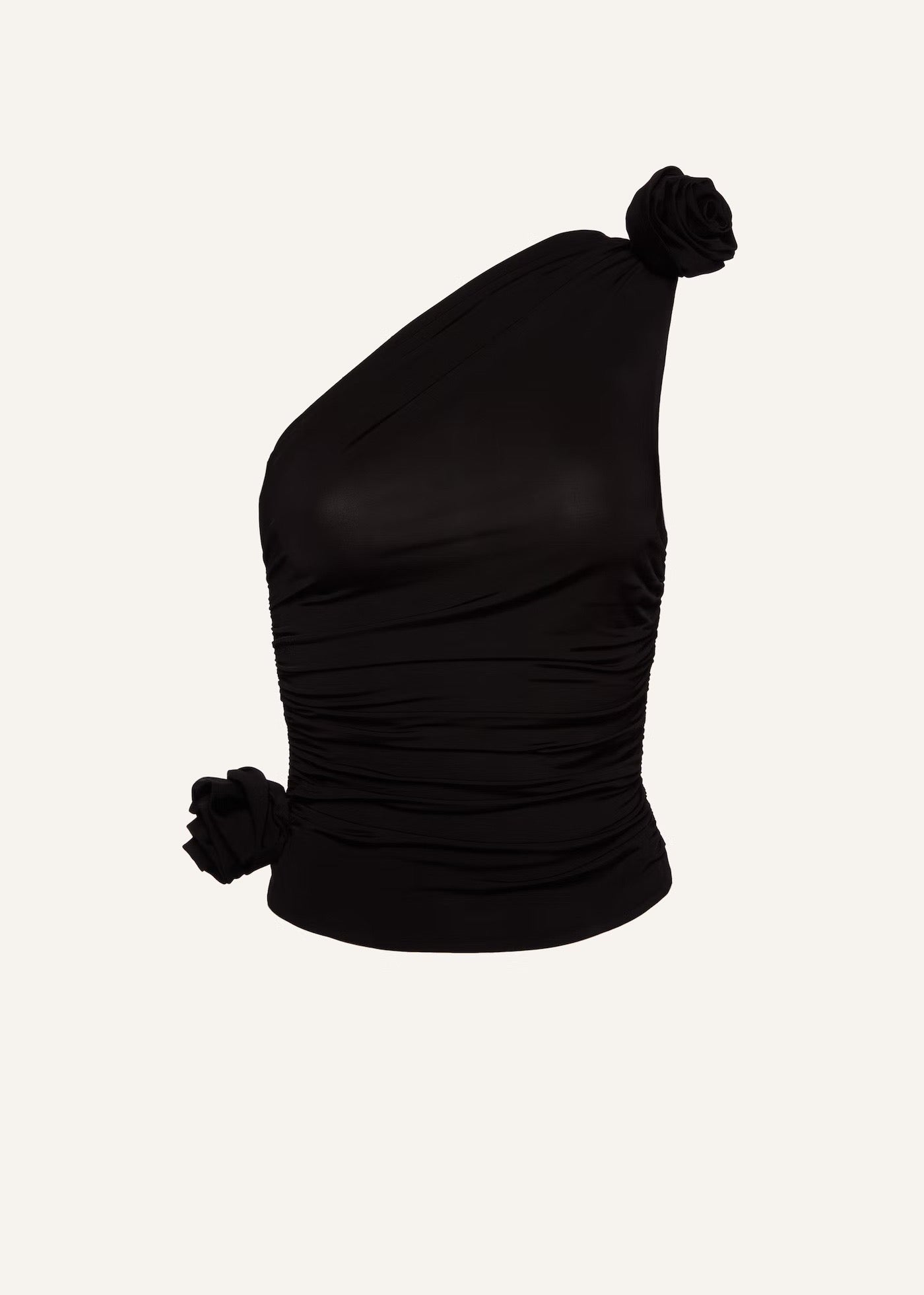 Elegant hot girl three-dimensional flower off-shoulder top