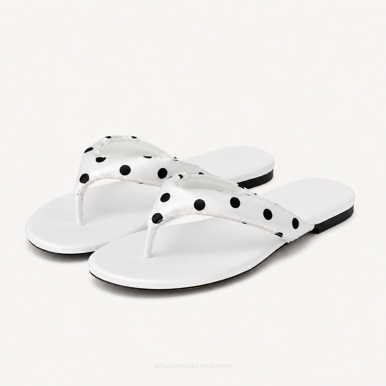 Polka Dot Flat Sandals