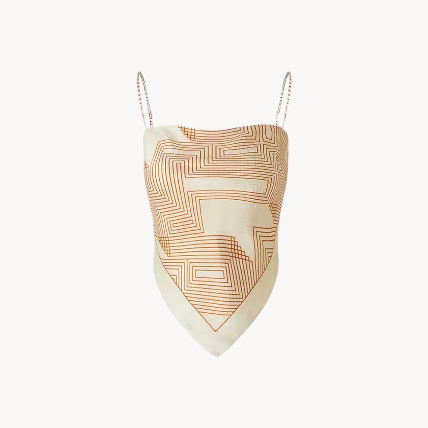 GEOMETRIC PRINT SCARF TOP